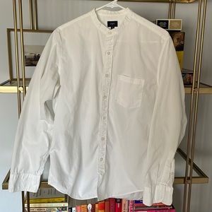J Crew Mandarin Collar Button Down Shirt - Medium